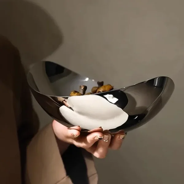 LustreBowl – Luxe Steel Fruit & Snack Dish