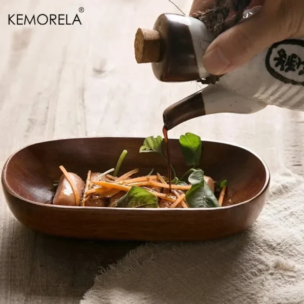 kf-S0bab3f87dfe049bbb47b511ee9a1855ao DriftWood Solid Wood Boat-Shaped Rectangular Snack Plate