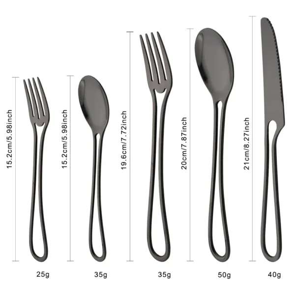 Noir Luxe Flatware Set