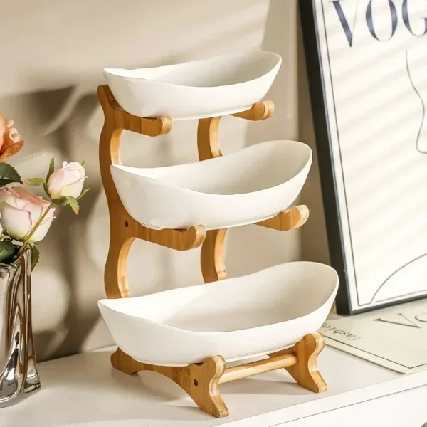EleganceStack – Multi-Tier Fruit & Snack Plate