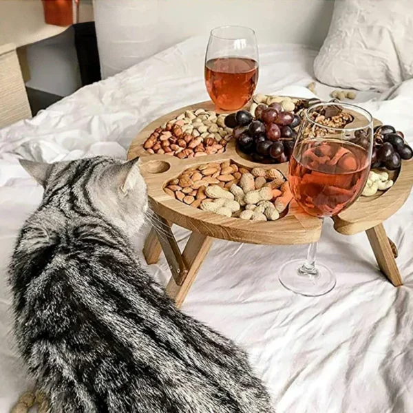 VinoGo – Foldable Wooden Picnic Wine Table