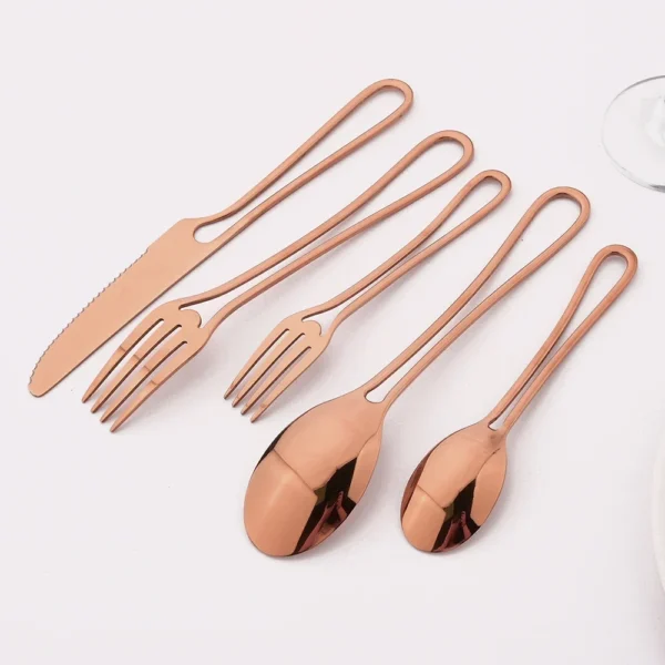 Blush Luxe – 4-Piece Rose Gold Cutlery Set
