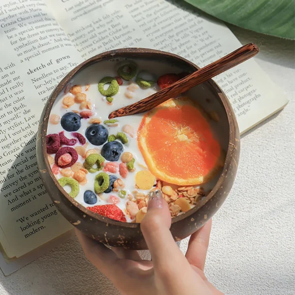 EcoSoul Natural Coconut Bowl & Spoon Set