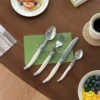 NordicGlow Cutlery Set – White Handle Elegance
