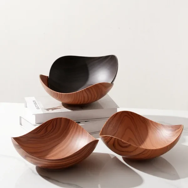 kf-S8424646184324990bd7f3fa22bedf334F RusticWood Style Plastic Snack & Fruit Tray