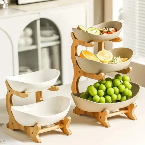 EleganceStack – Multi-Tier Fruit & Snack Plate
