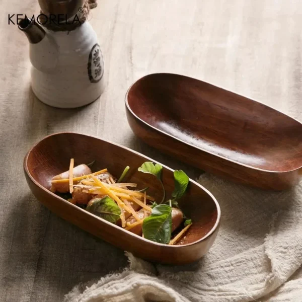 kf-Sa178d488ccac452ca0fbf657279db847c DriftWood Solid Wood Boat-Shaped Rectangular Snack Plate