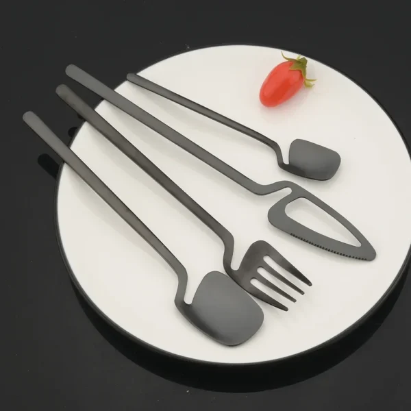 HangElegance 24-Piece Matte Cutlery Set