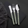 RivetRustic Green Flatware Set