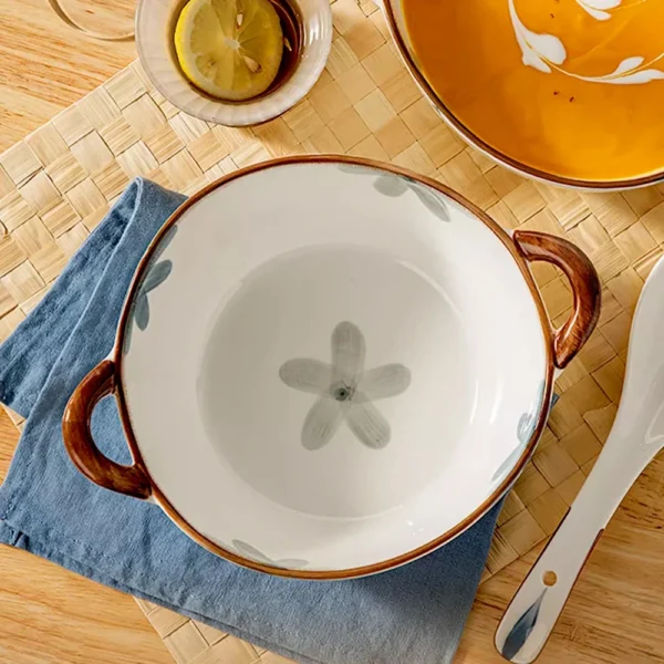 kf-Sd314a7890484466cbe4fada648dbec1bO Rustic Comfort Bowl – 1700ml Ceramic Soup & Noodle Dish with Handles