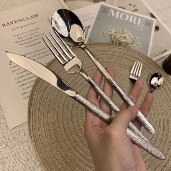 Arbor Elegance – 3pc Tree-Inspired Cutlery Set