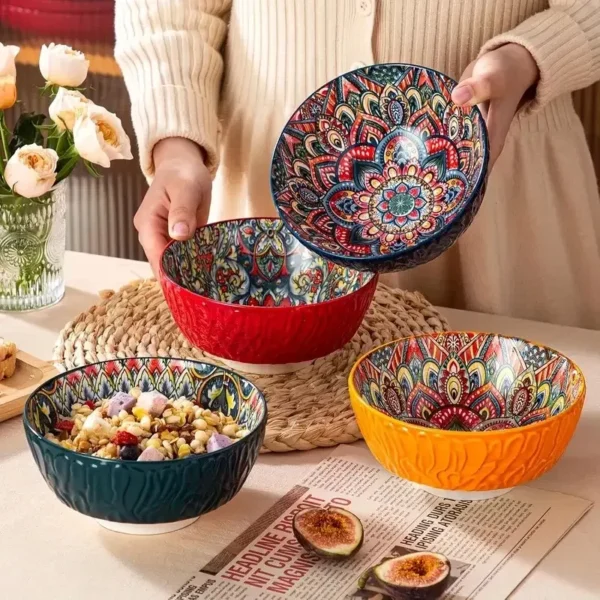 BohoBloom Ceramic Bowl Set