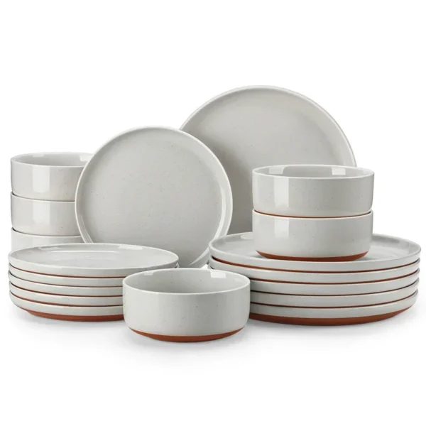 SlateGlow 18-Piece Stoneware Dinnerware Set