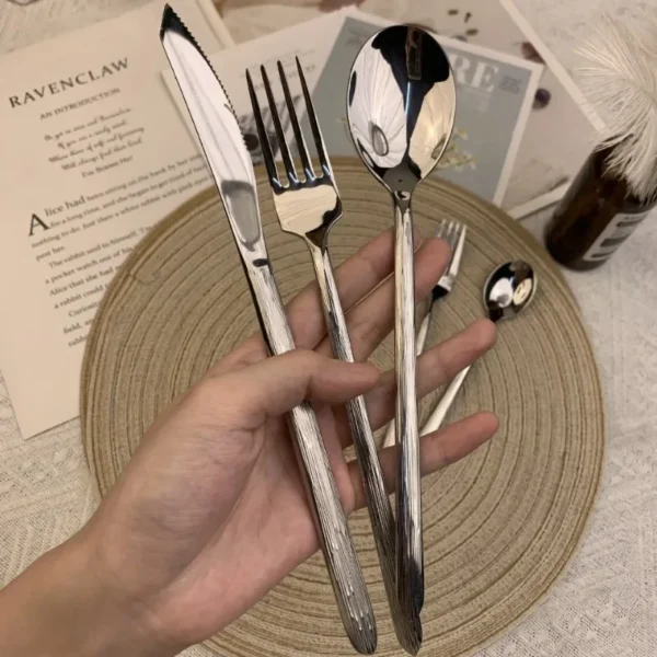 Arbor Elegance – 3pc Tree-Inspired Cutlery Set