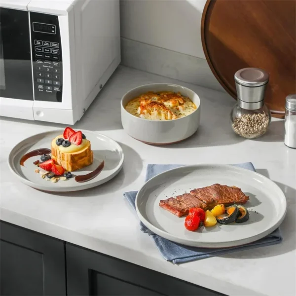 SlateGlow 18-Piece Stoneware Dinnerware Set