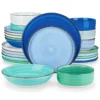 BonitaTwirl 24-Piece Spiral Ceramic Dinnerware Set
