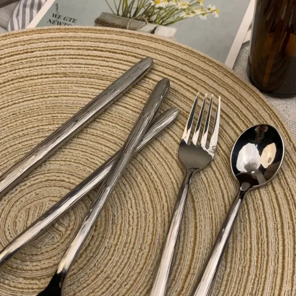 Arbor Elegance – 3pc Tree-Inspired Cutlery Set