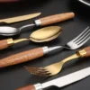kf-S5bba6cab1a464ad7ae87ce3a45be3b5ct TimberCraft Cutlery – 4pc Stainless Steel Set with Wooden Handles