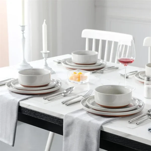 SlateGlow 18-Piece Stoneware Dinnerware Set