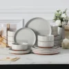 SlateGlow 18-Piece Stoneware Dinnerware Set
