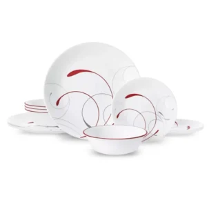 BonitaTwirl 24-Piece Spiral Ceramic Dinnerware Set
