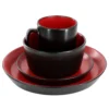 CrimsonEdge 16-Piece Stoneware Dinner Set