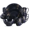 GoldSplas 16-Piece Porcelain Tableware Set