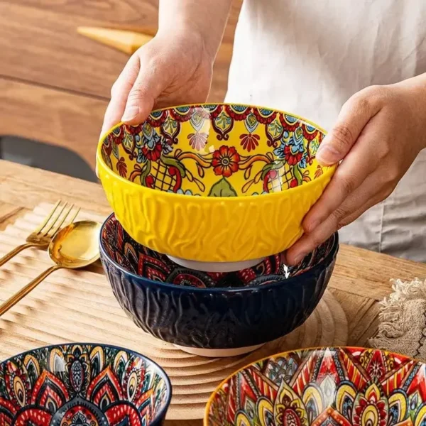 BohoBloom Ceramic Bowl Set