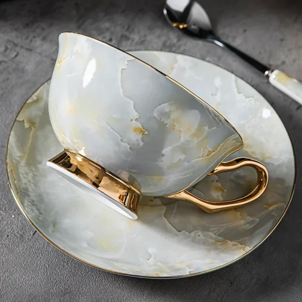 Marbella Luxe – 3-Piece Elegant Bone Porcelain Coffee Set