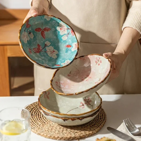 kf-S41909bbbf03a474486ac5494c022e8abw BlossomCraft Ceramic Bowl