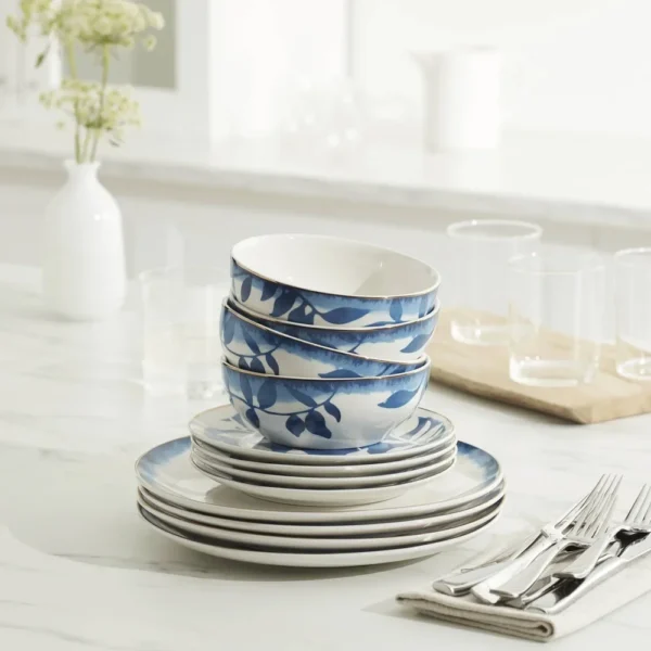 kf-S8092094474264b39b3f1876461c66816w BlueGrace 12-Piece Porcelain Dinnerware Set