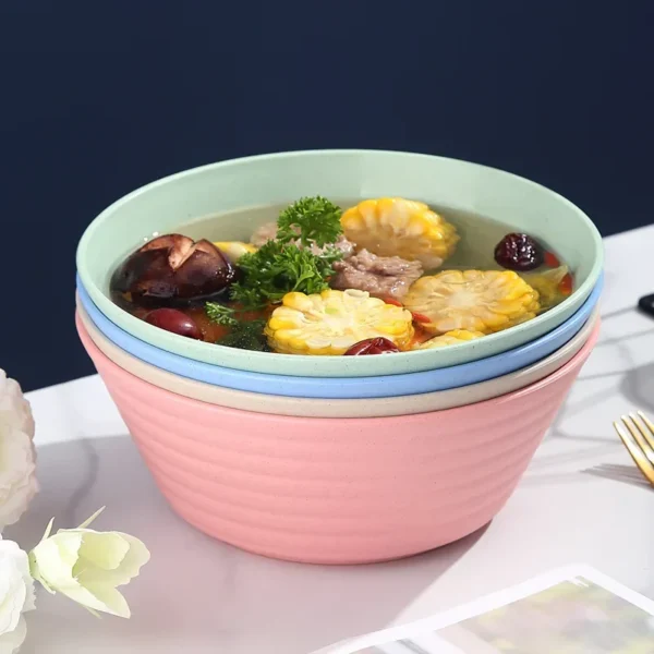 kf-S849ea6c6b80f4a77b10adce0c140a29aB EcoBowl – Reusable Wheat Straw Cereal & Soup Bowl