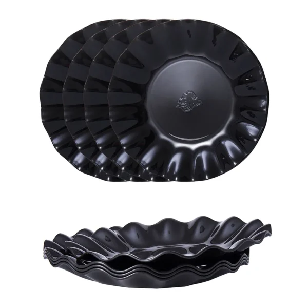 ScallopStyle 4-Piece Unbreakable Dinner Plates