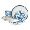 BlueGrace 12-Piece Porcelain Dinnerware Set